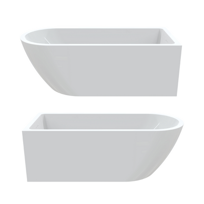 Vrijstaand half ligbad Sanitado Industry Boat 170x75cm mat wit