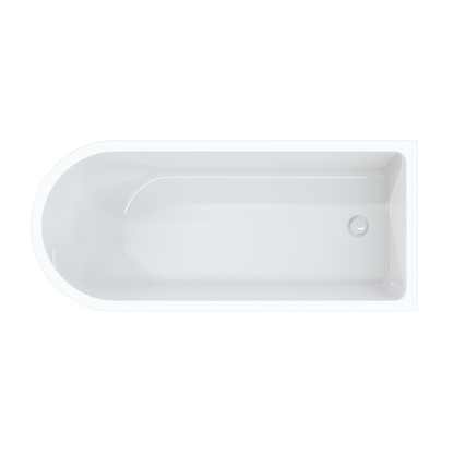 Vrijstaand half ligbad Sanitado Industry Boat 170x75cm mat wit