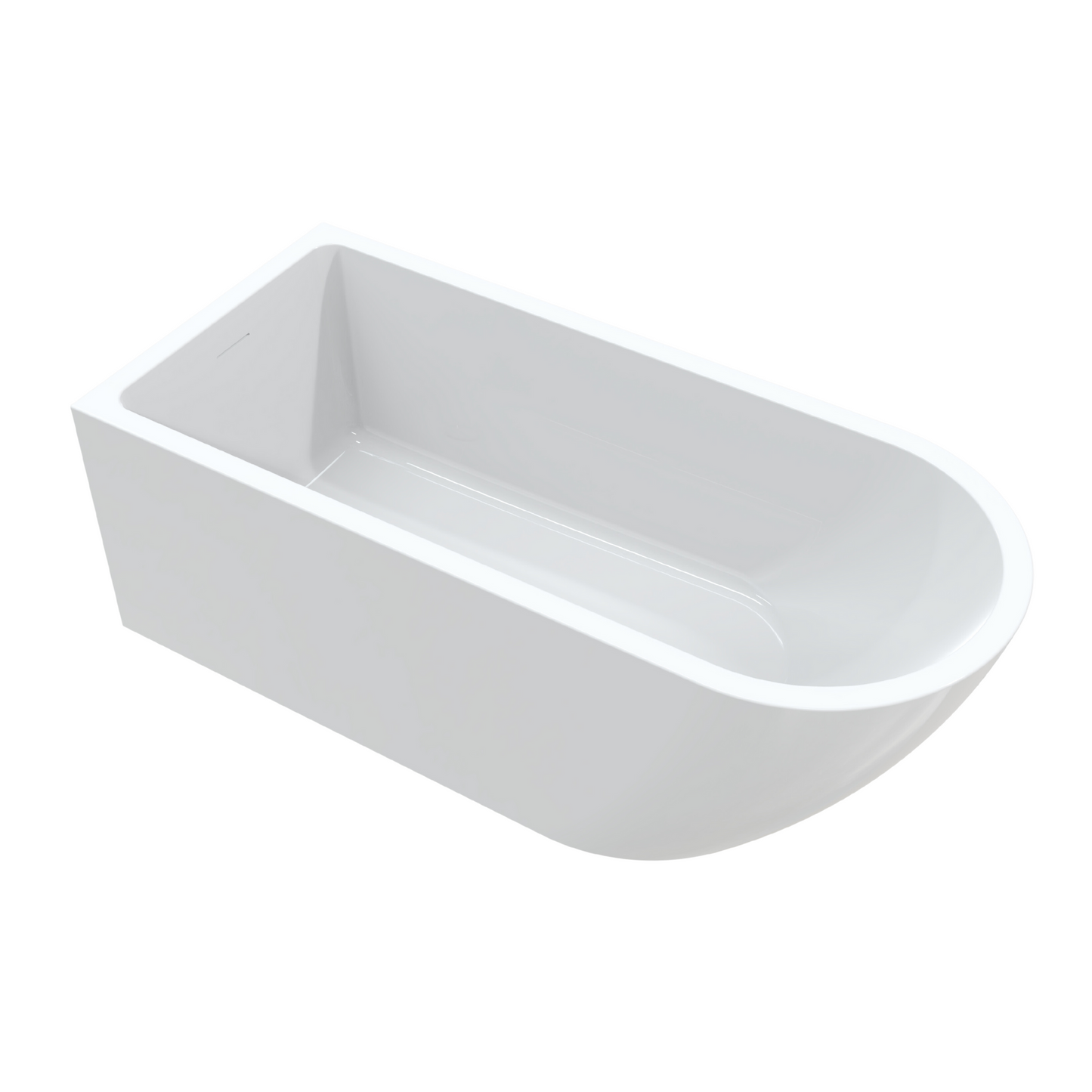 Vrijstaand half ligbad Sanitado Industry Boat 170x75cm mat wit