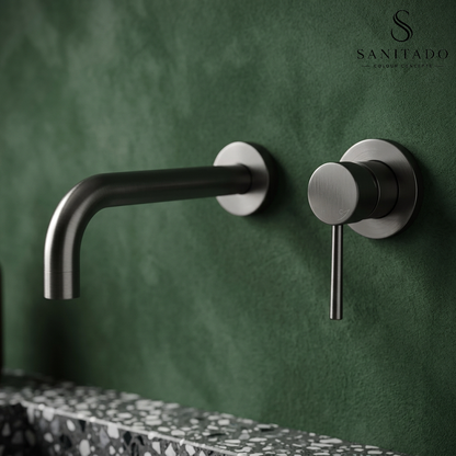 Complete wandinbouw mengkraan Sanitado Industry Belize in gunmetal