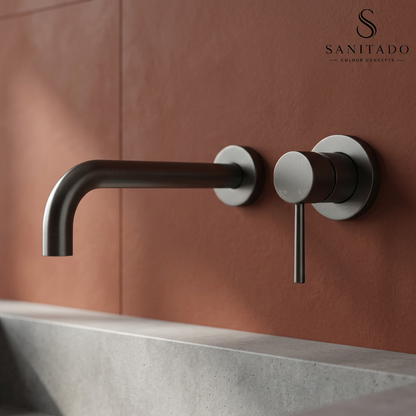 Complete wandinbouw mengkraan Sanitado Industry Belize in gunmetal