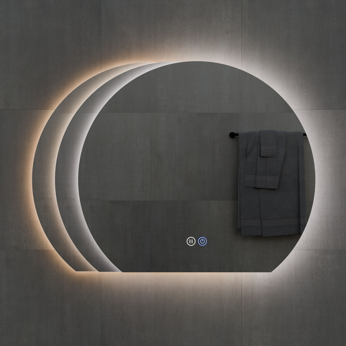 Sanitado Industry Sunset Luxe Badkamer Spiegel Half Rond 100x90 cm