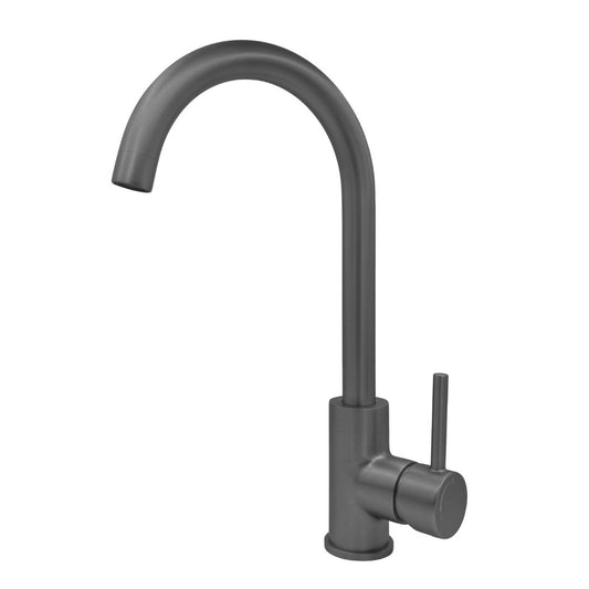 Keukenmengkraan Sanitano Industry Son met coldstart en draaibare c-uitloop in gunmetal