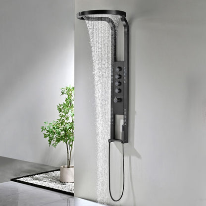 Thermostatische douchehemel Sanitado Industry Future 2.0 in mat zwart