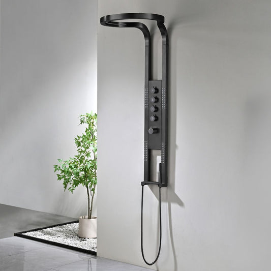 Thermostatische douchehemel Sanitado Industry Future 2.0 in mat zwart
