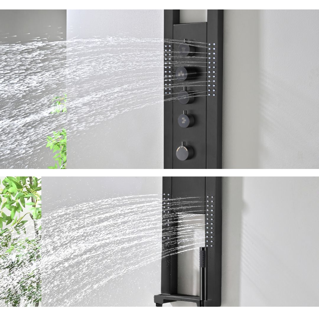 Thermostatische douchehemel Sanitado Industry Future 2.0 in mat zwart