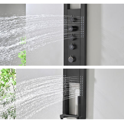 Thermostatische douchehemel Sanitado Industry Future 2.0 in mat zwart
