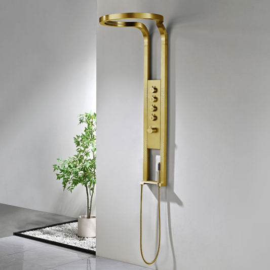 Thermostatische douchehemel Sanitado Industry Future in mat goud