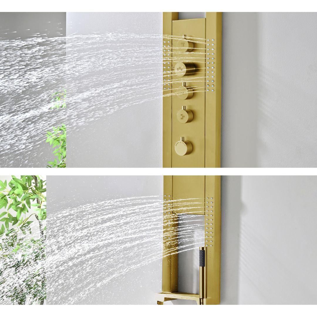Thermostatische douchehemel Sanitado Industry Future in mat goud