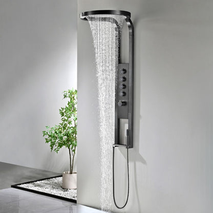 Thermostatische douchehemel Sanitado Industry Future in gunmetal