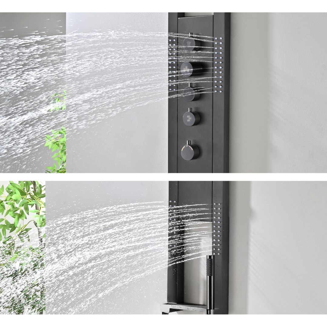 Thermostatische douchehemel Sanitado Industry Future in gunmetal