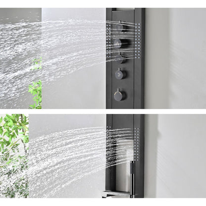 Thermostatische douchehemel Sanitado Industry Future in gunmetal