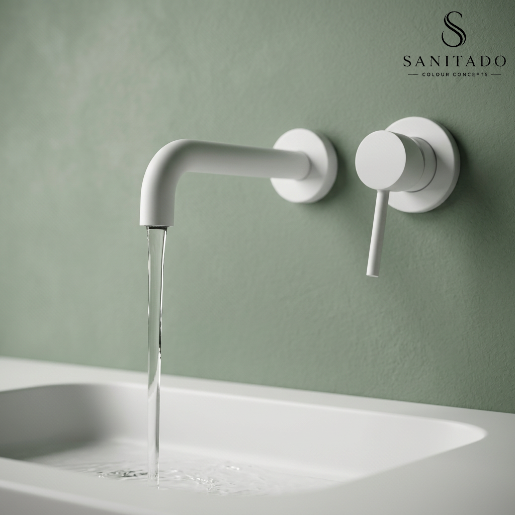 Sanitado Industry Belize Luxe Wandinbouw Mengkraan Mat Wit