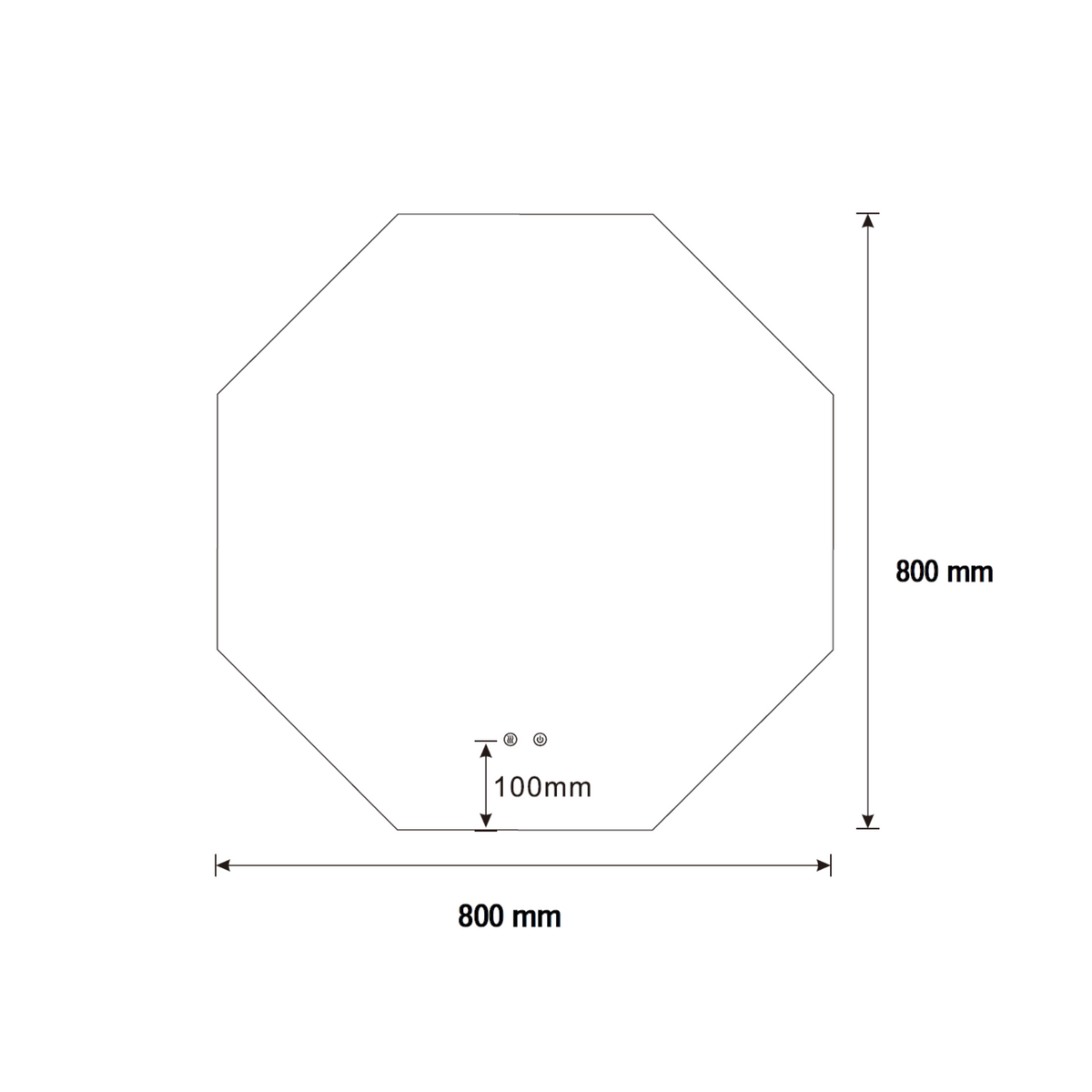Sanitado Industry Honey Luxe Badkamer Spiegel Achthoek 80 cm