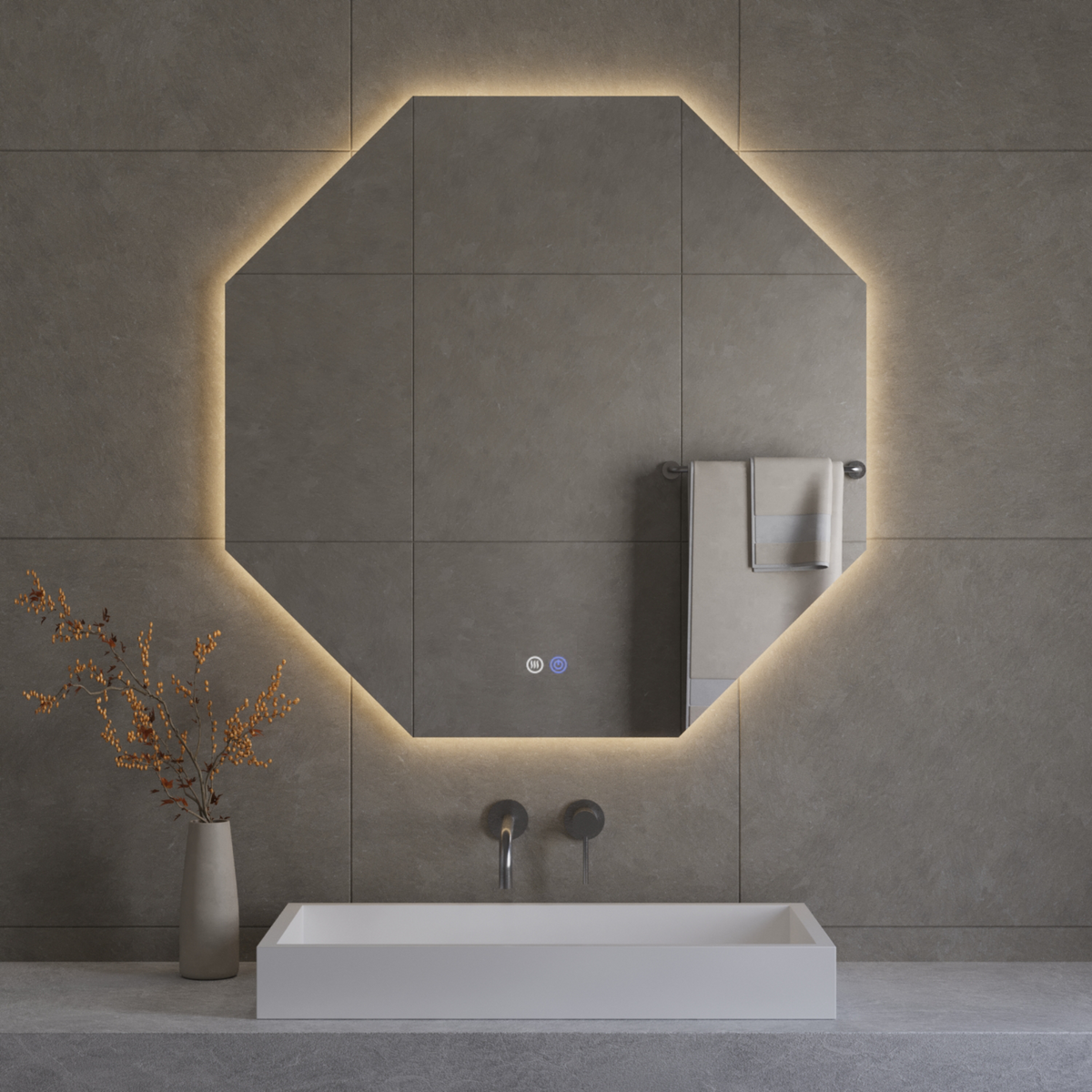 Sanitado Industry Honey Luxe Badkamer Spiegel Achthoek 80 cm