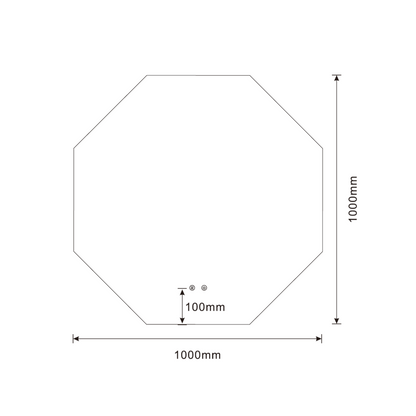 Sanitado Industry Honey Luxe Badkamer Spiegel Achthoek 100 cm