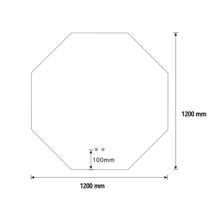 Sanitado Industry Honey Luxe Badkamer Spiegel Achthoek 120 cm