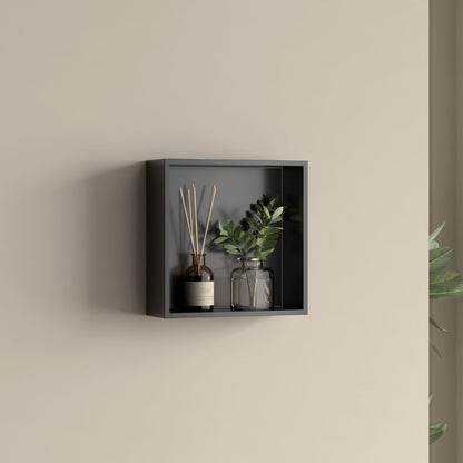 Badkamer opbouwnis 30x30x8cm Sanitado Industry Logy in mat zwart