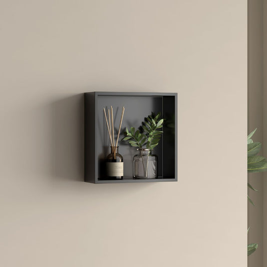 Badkamer opbouwnis 30x30x8cm Sanitado Industry Logy in mat zwart