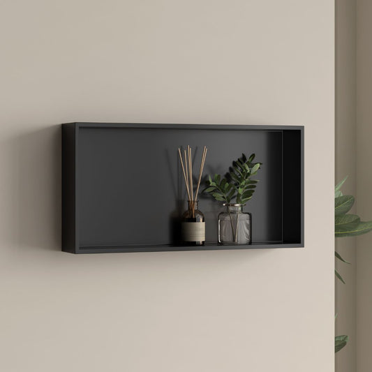 Badkamer opbouwnis 60x30x8cm Sanitado Industry Bandy in mat zwart