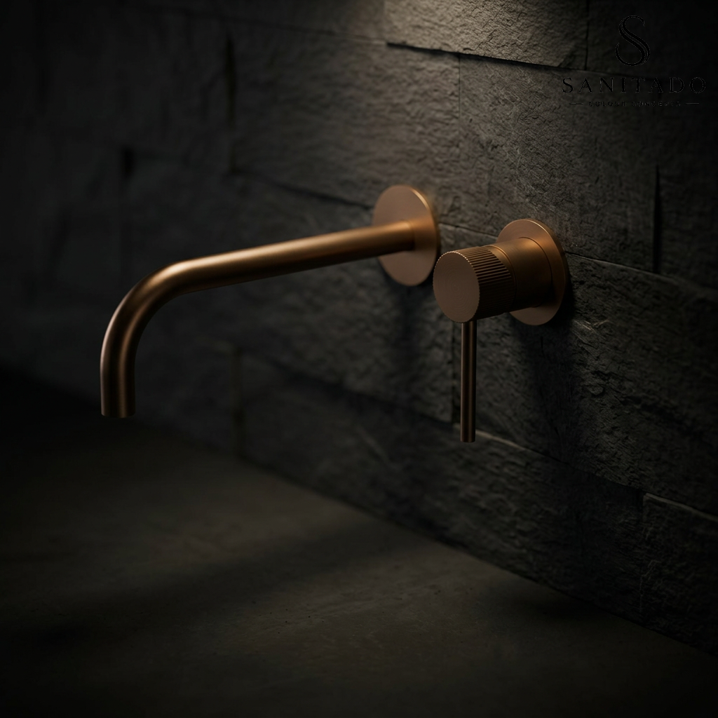 Sanitado Industry Luxe Wandinbouw Mengkraan Mat Brons Design