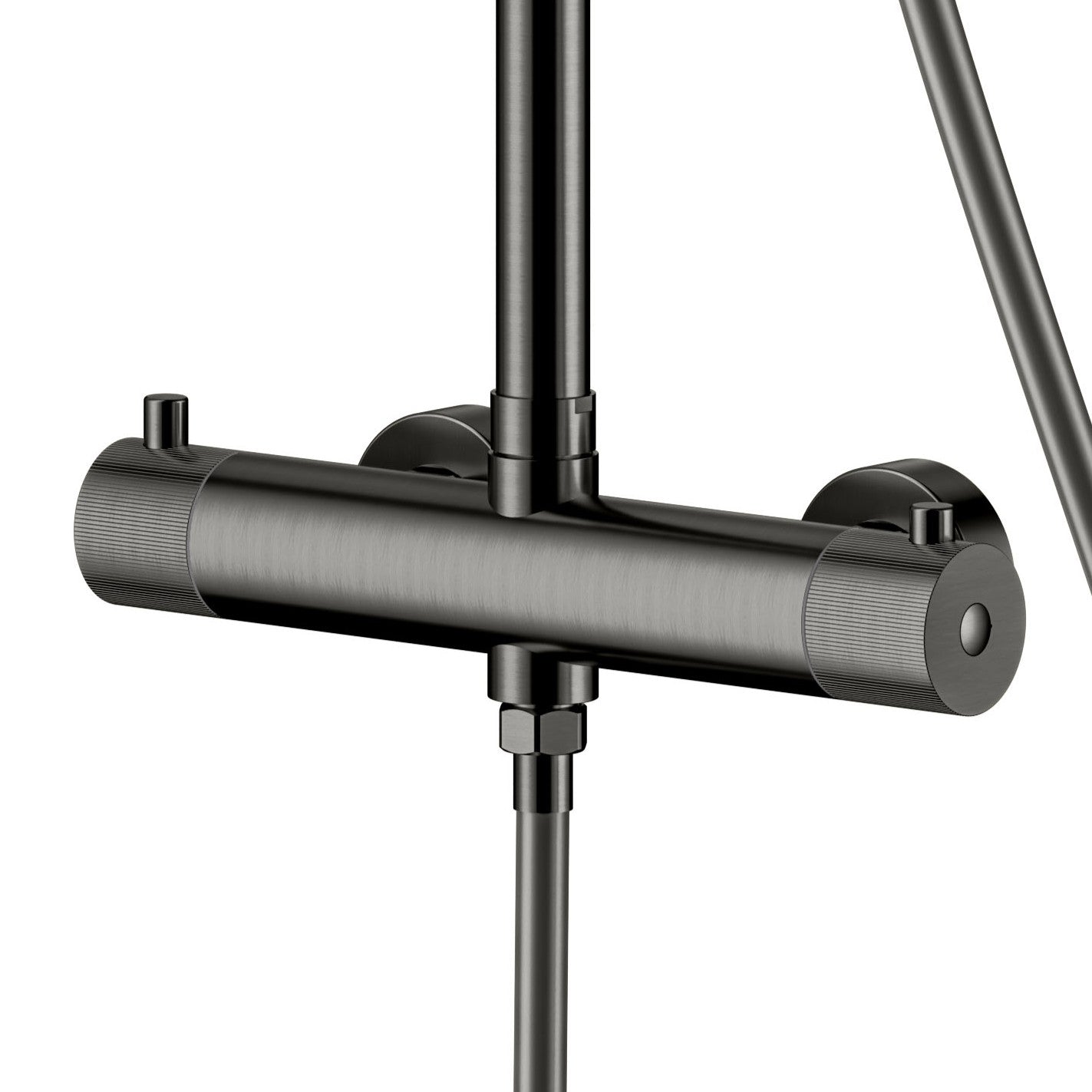 Complete thermostatische regendouche rond Sanitado Industry RVS-304 in gunmetal