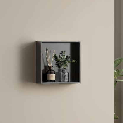 Badkamer opbouwnis 30x30x8cm Sanitado Industry Logy in gunmetal