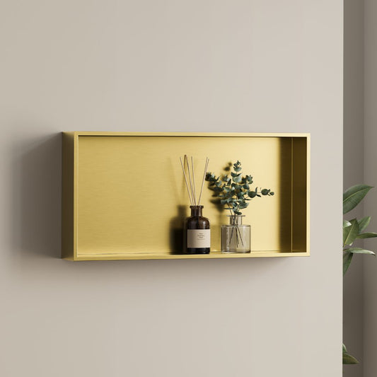 Badkamer opbouwnis 60x30x8cm Sanitado Industry Bandy in mat goud