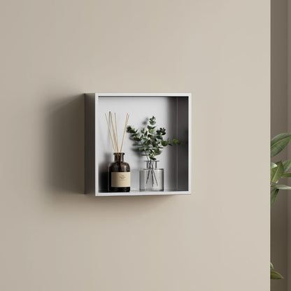 Badkamer opbouwnis 30x30x8cm Sanitado Industry Logy in RVS