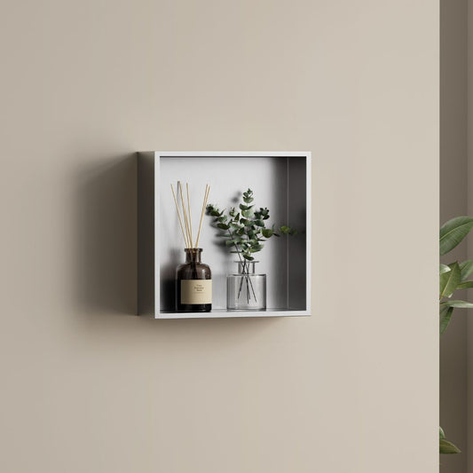 Badkamer opbouwnis 30x30x8cm Sanitado Industry Logy in RVS