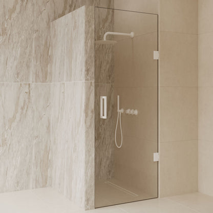 Sanitado Dalis Nisdeur Helder Glas Mat Wit Profielen 70x200 cm