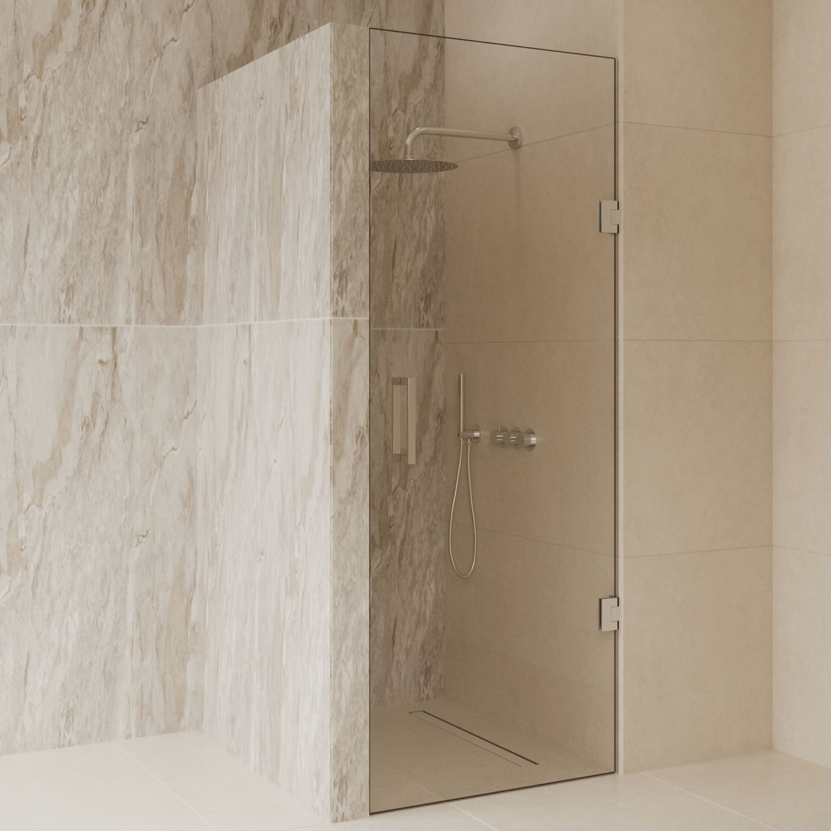 Sanitado Dalis Nisdeur Helder Glas RVS Profielen 70x200 cm
