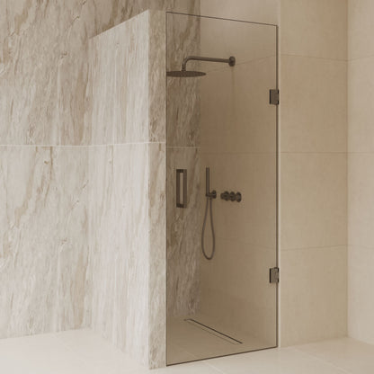 Sanitado Dalis Nisdeur Helder Glas Gunmetal Profielen 90x200 cm