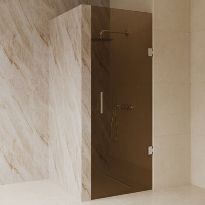 Sanitado Dalis Nisdeur Sepia Glas RVS Profielen 80x200 cm