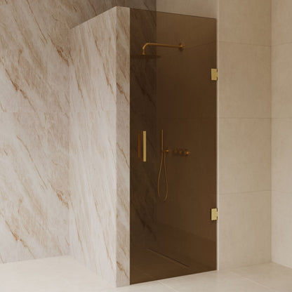 Sanitado Dalis Nisdeur Sepia Glas Mat Goud Profielen 100x200 cm