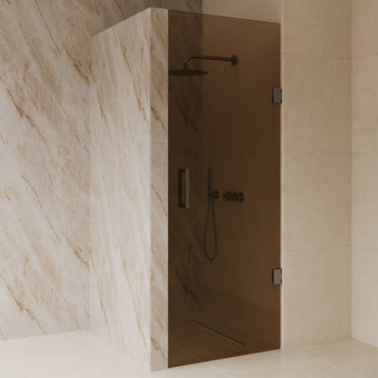 Sanitado Dalis Nisdeur Sepia Glas Gunmetal Profielen 80x200 cm