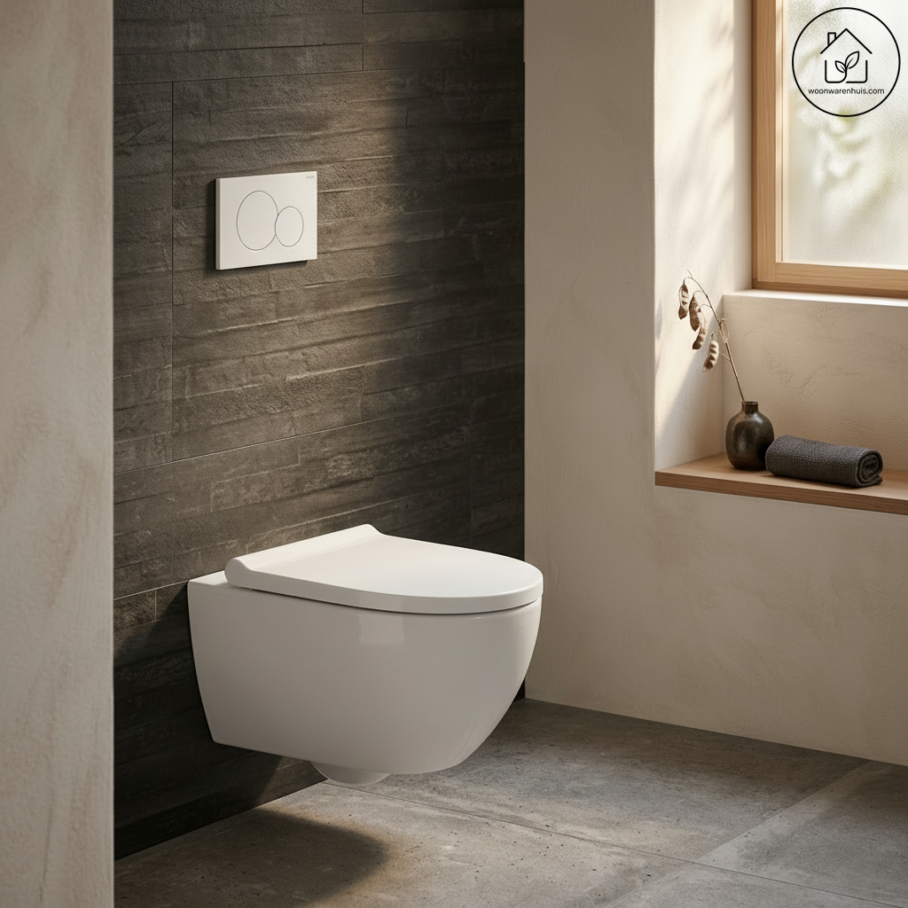 Wandcloset Geberit Acanto Turbo Flush randloos met softclose toiletzitting