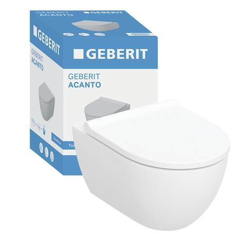 Wandcloset Geberit Acanto Turbo Flush randloos met softclose toiletzitting - foto #4