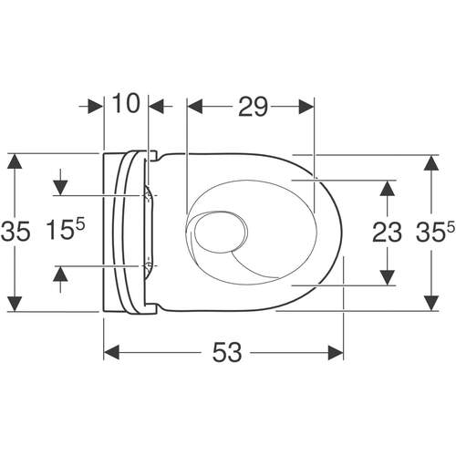 Wandcloset Geberit Acanto Turbo Flush randloos met softclose toiletzitting - foto #6