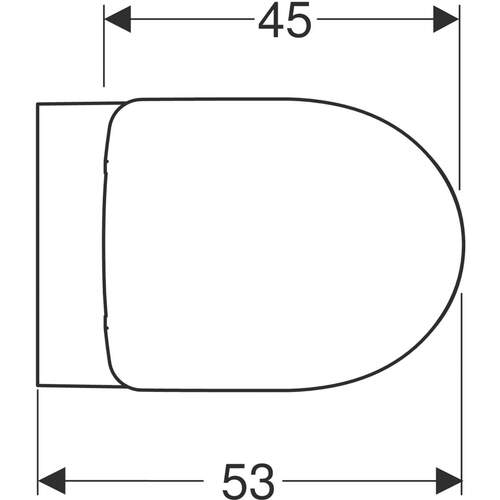 Wandcloset Geberit 280 Basic rimless met softclose toiletzitting in glanzend wit - foto #6