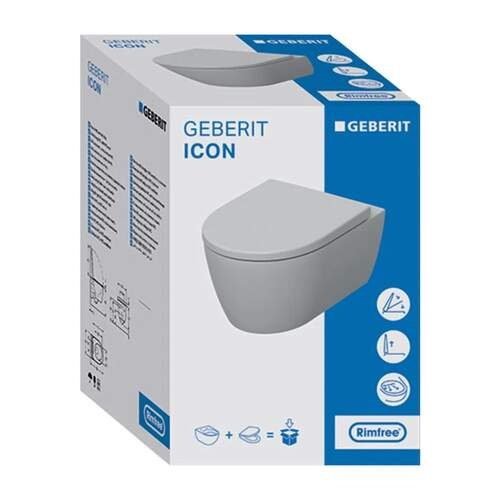 Wandcloset Geberit iCon diepspoel randloos met softclose toiletzitting - foto #2