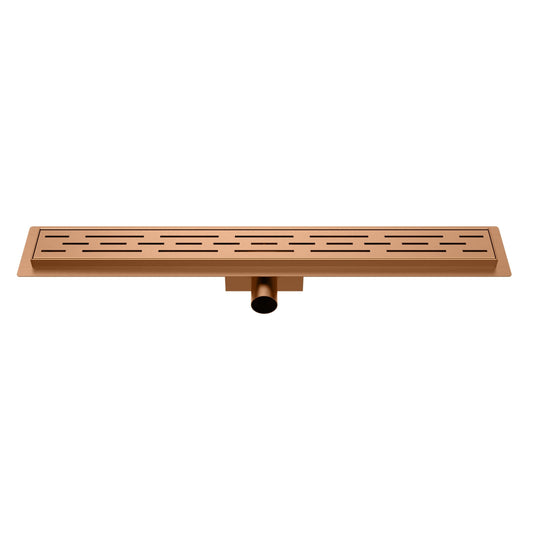 Douchegoot 100cm met flens Sanitado Industry in mat brons