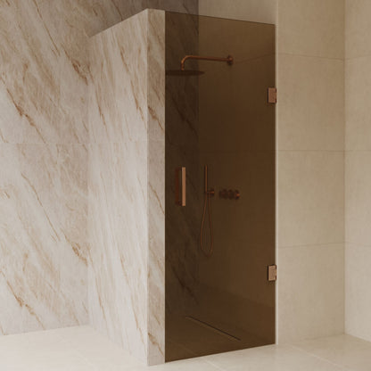 Sanitado Dalis Nisdeur Sepia Glas Mat Brons Profielen 80x200 cm