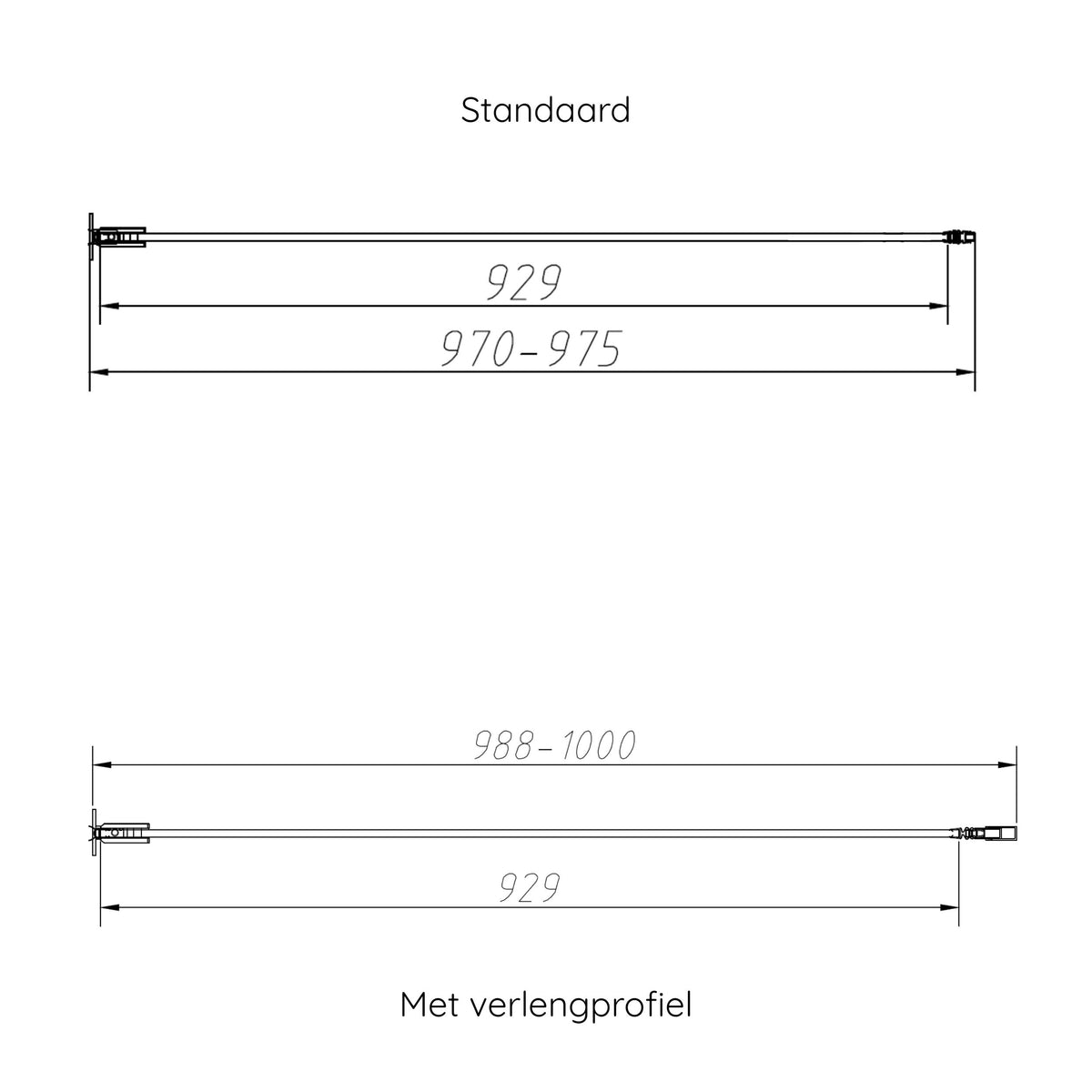Sanitado Dalis Nisdeur Rookglas Mat Brons Profielen 100x200 cm