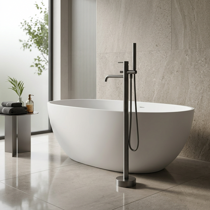 Vrijstaande badmengkraan Sanitado Industry High-End in gunmetal