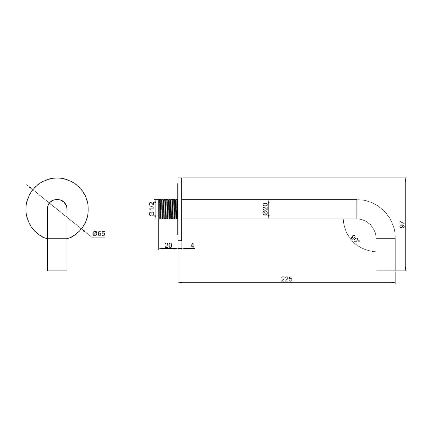 Complete 3-knops inbouw badkraanset Sanitado Industry in mat brons