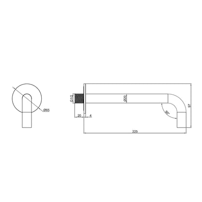 Complete 3-knops inbouw badkraanset Sanitado Industry in mat brons