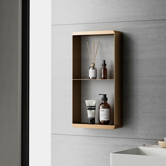 Hangend doucherek 50x25x9cm Sanitado Industry Soap in mat brons