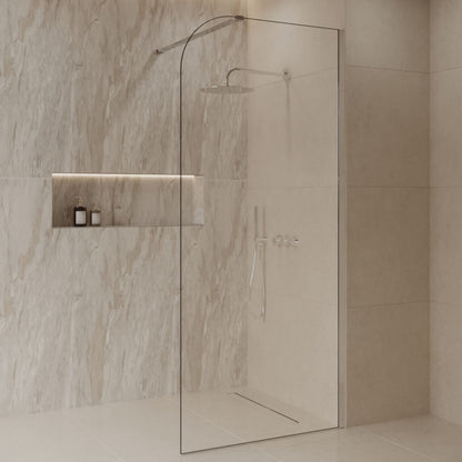 Sanitado Dalis Curve Inloopdouche Helder Glas Chrome Profielen 100x200 cm