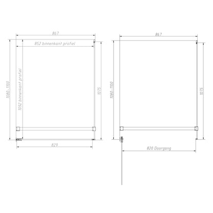 Sanitado Dalis Douchecabine Helder Glas Chrome Profielen 110x90 cm